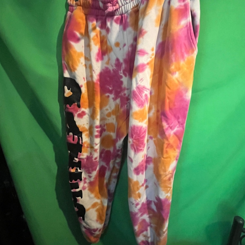 Current Mood Pink and Orange Track Pants